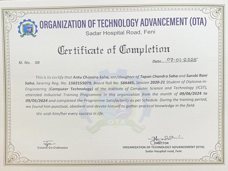 Industrial Attachment Training